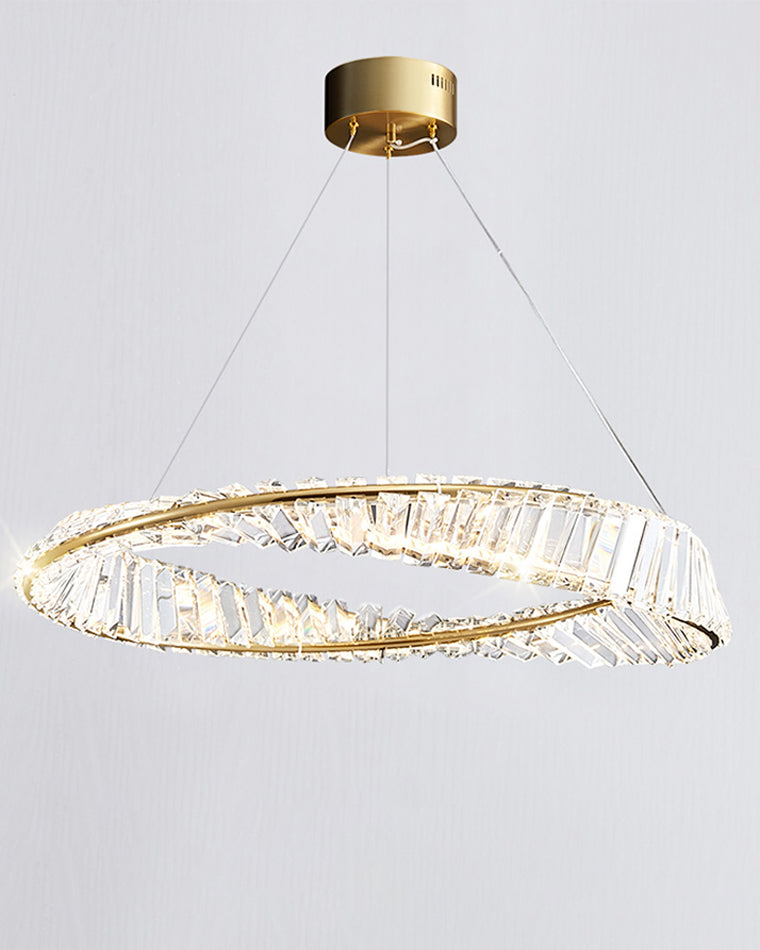 WOMO Möbius Crystal Prism Circular Chandelier-WM2191