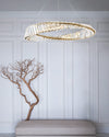 WOMO Möbius Crystal Prism Circular Chandelier-WM2191 thumbnail