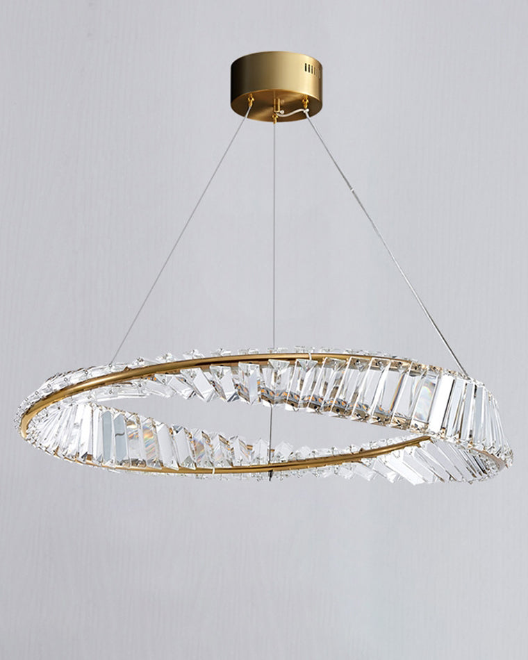 WOMO Möbius Crystal Prism Circular Chandelier-WM2191