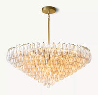 WOMO Clear Murano Glass Tiered Chandelier - Chiara