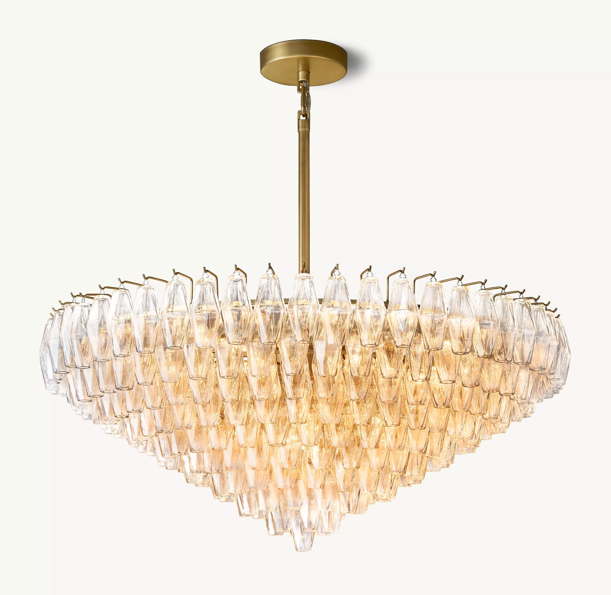 WOMO Clear Murano Glass Tiered Chandelier - Chiara