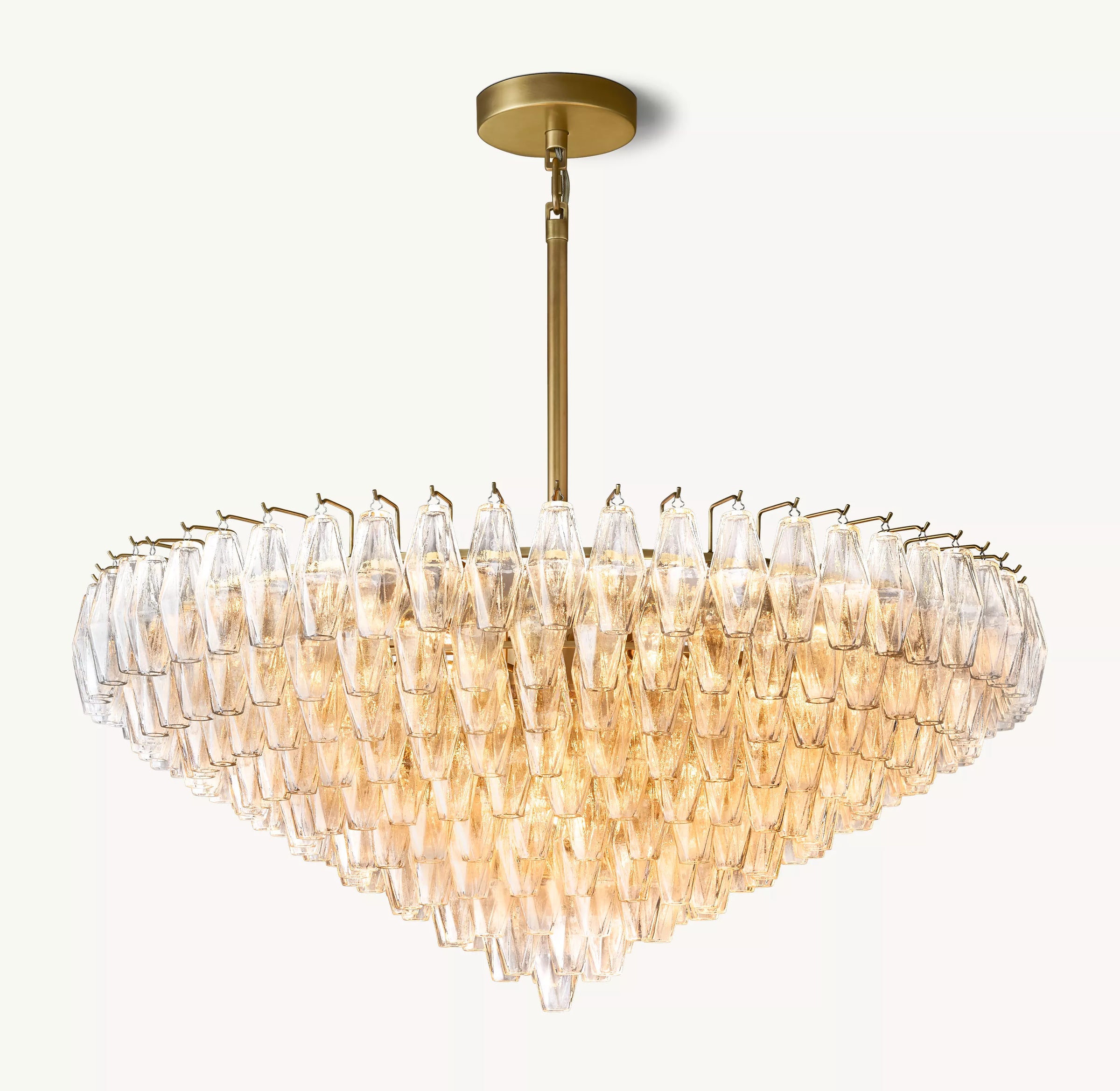 WOMO Clear Murano Glass Tiered Chandelier - Chiara
