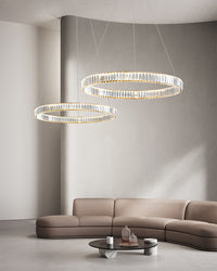 WOMO 2 Tier Circular Crystal Chandelier-WM2192