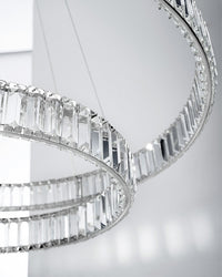 WOMO 2 Tier Circular Crystal Chandelier-WM2192