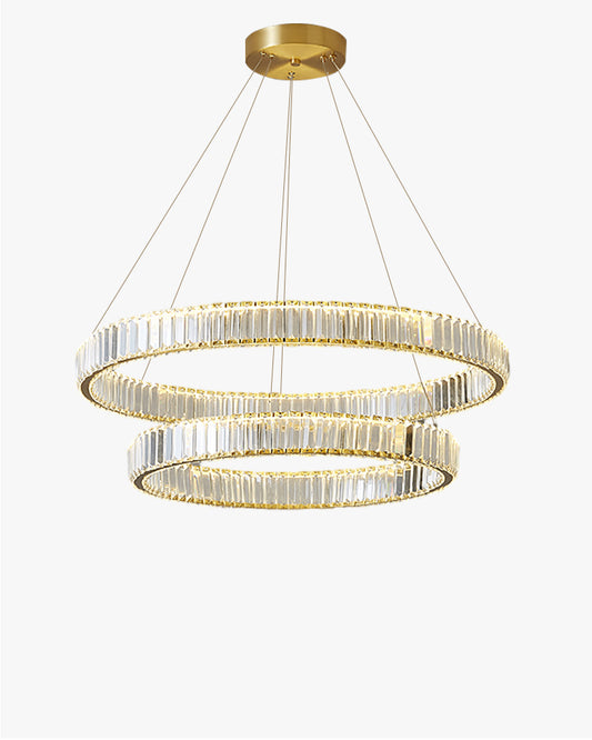 WOMO 2 Tier Circular Crystal Chandelier-WM2192