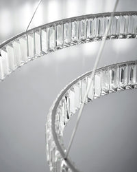 WOMO 2 Tier Circular Crystal Chandelier-WM2192