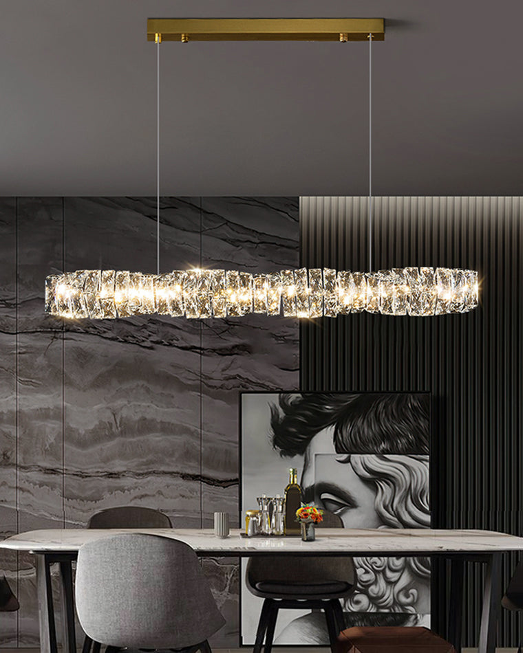 WOMO Twist Linear Crystal Chandelier-WM2193