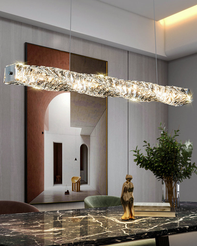 WOMO Twist Linear Crystal Chandelier-WM2193