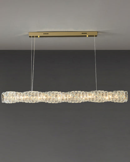 WOMO Twist Linear Crystal Chandelier-WM2193