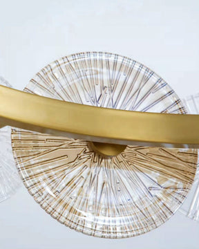 WOMO Textured Glass Disc Chandelier-WM2194