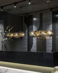 WOMO Textured Glass Disc Chandelier-WM2194