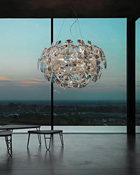 WOMO Mirrored Lucite Chandelier-WM2197