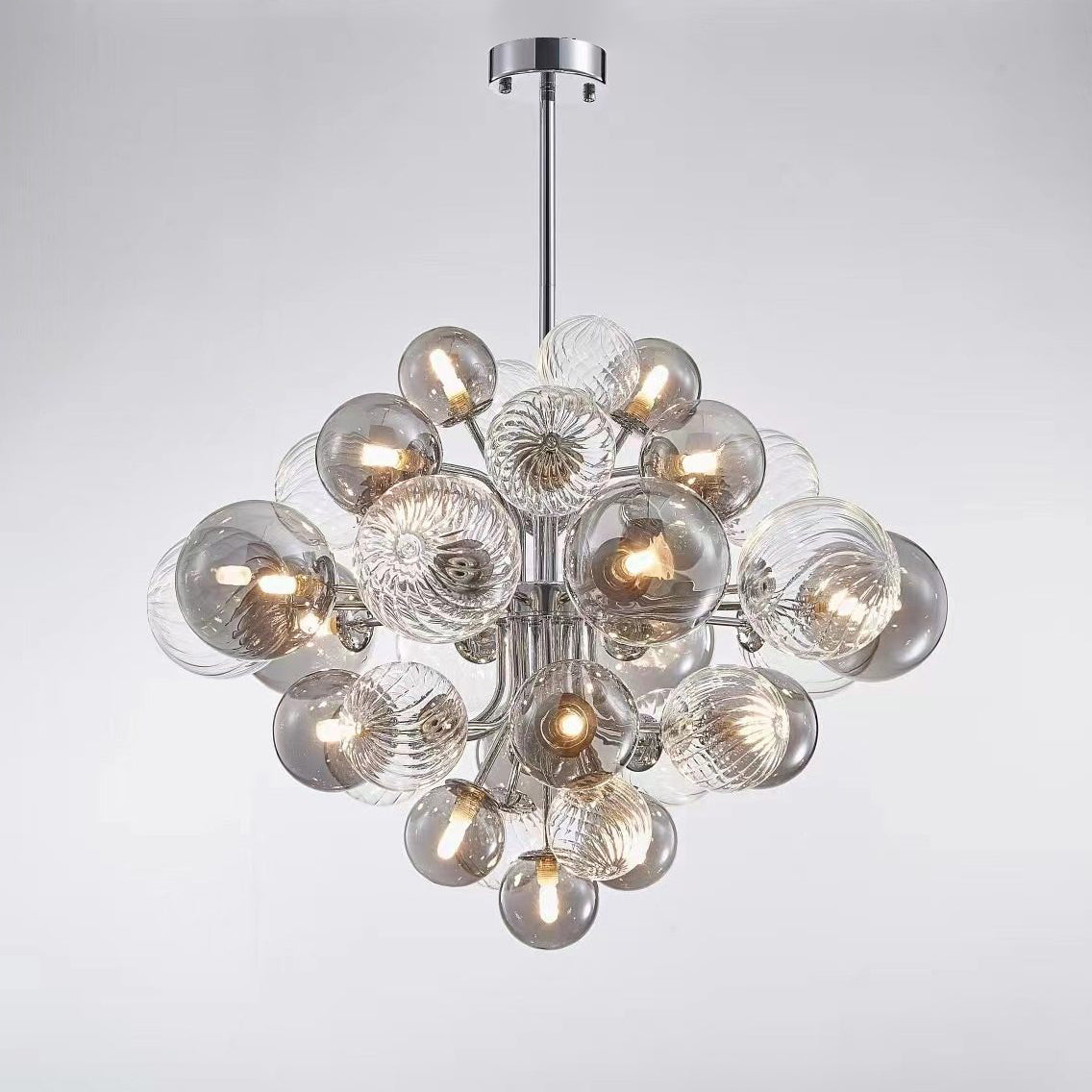 WOMO Smoked Glass Bubble Chandelier-WM2198