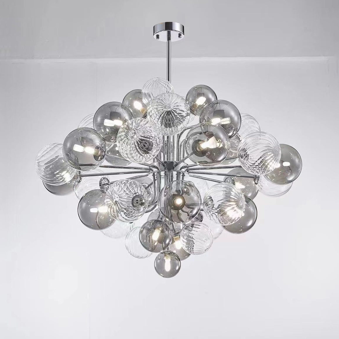 WOMO Smoked Glass Bubble Chandelier-WM2198