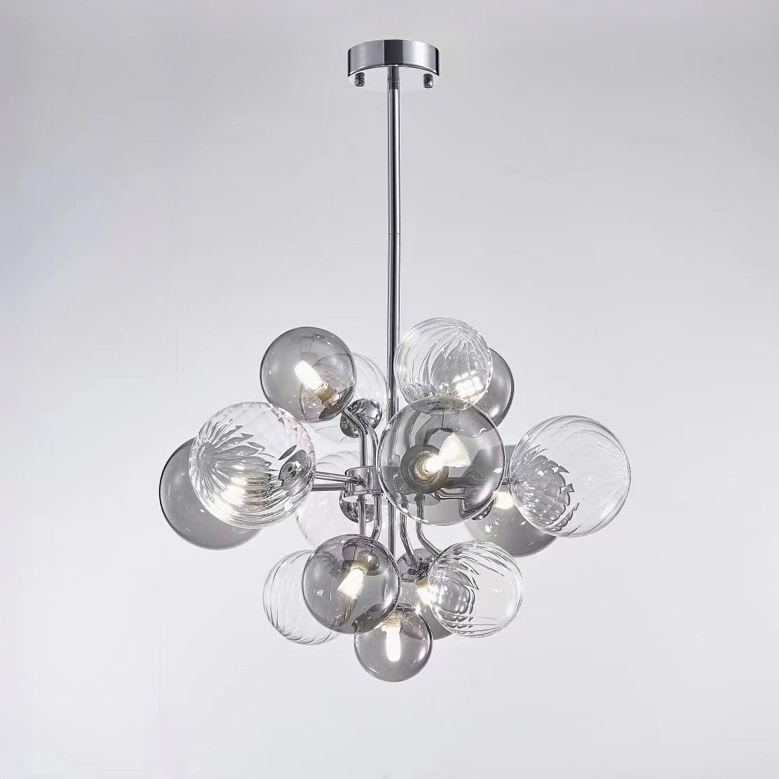 WOMO Smoked Glass Bubble Chandelier-WM2198