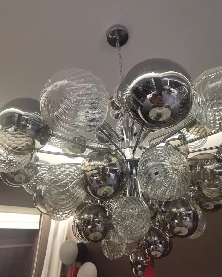 WOMO Smoked Glass Bubble Chandelier-WM2198