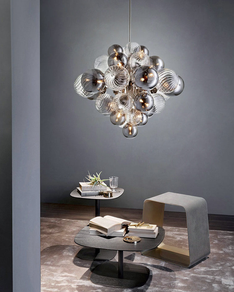 WOMO Smoked Glass Bubble Chandelier-WM2198