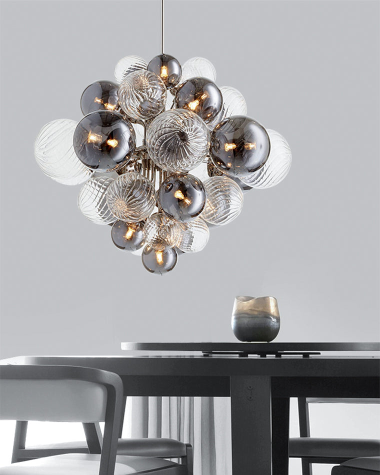 WOMO Smoked Glass Bubble Chandelier-WM2198