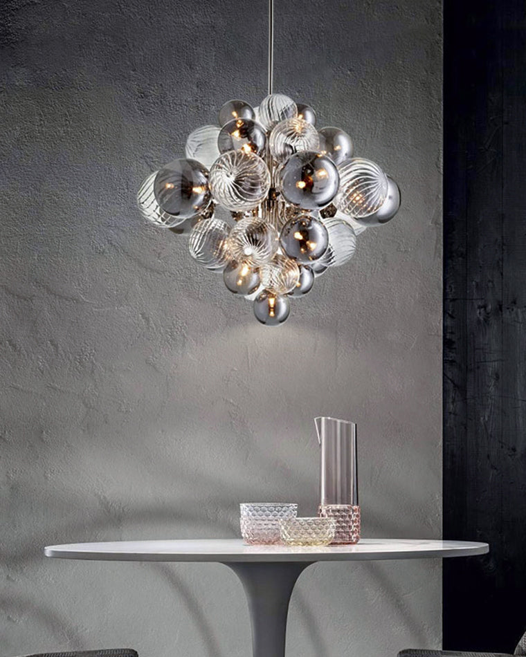 WOMO Smoked Glass Bubble Chandelier-WM2198