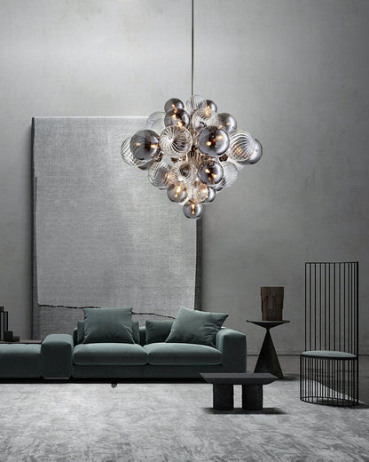 WOMO Smoked Glass Bubble Chandelier-WM2198