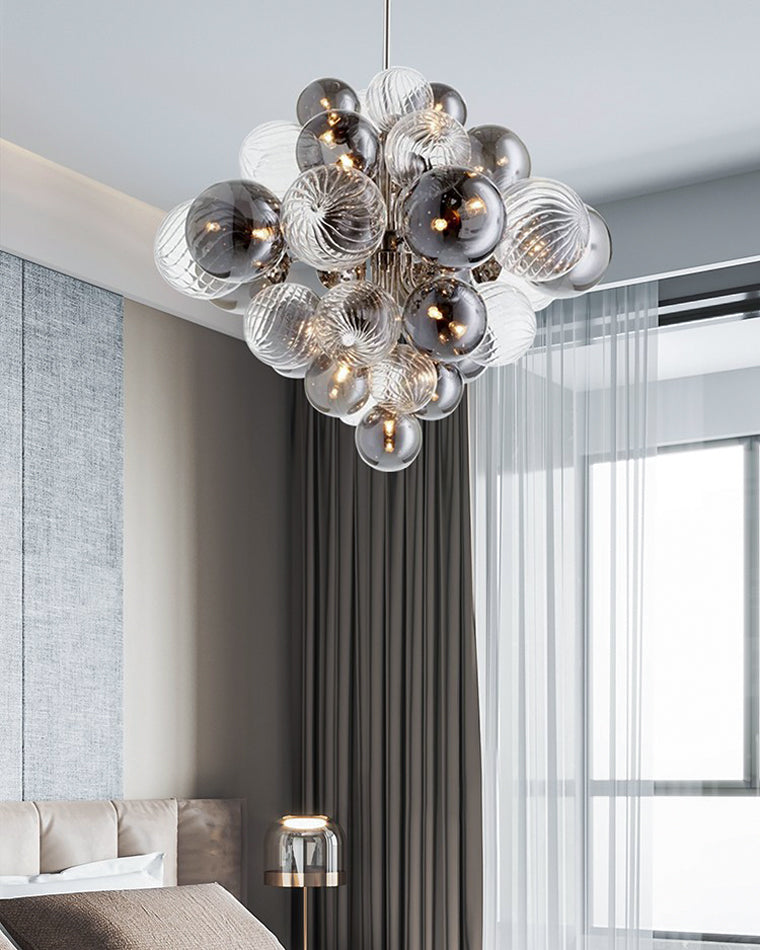 WOMO Smoked Glass Bubble Chandelier-WM2198