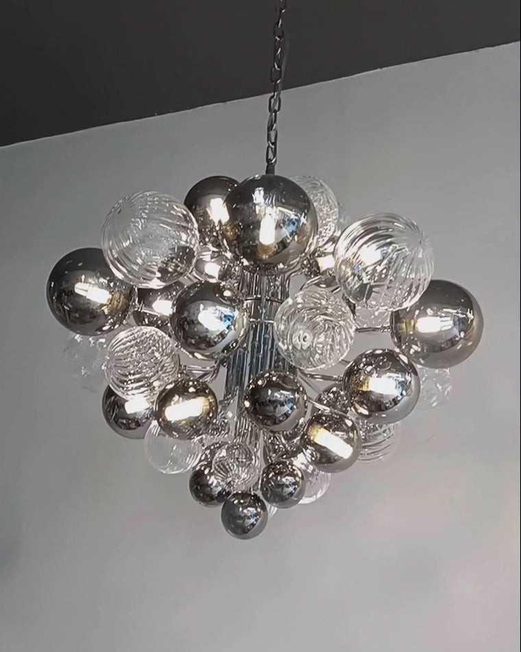 WOMO Smoked Glass Bubble Chandelier-WM2198