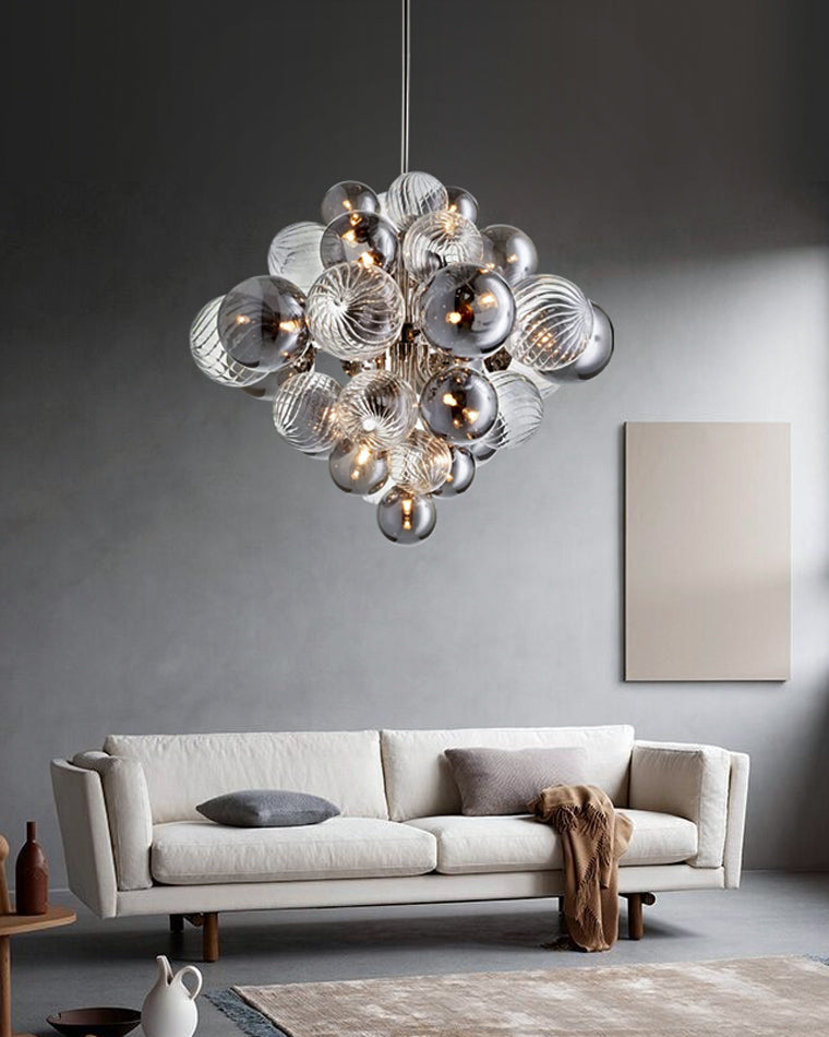 WOMO Smoked Glass Bubble Chandelier-WM2198