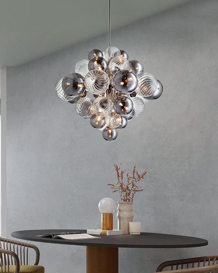 WOMO Smoked Glass Bubble Chandelier-WM2198