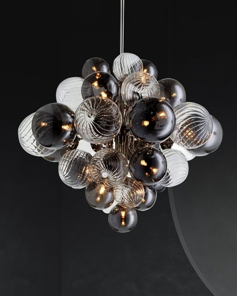 WOMO Smoked Glass Bubble Chandelier-WM2198