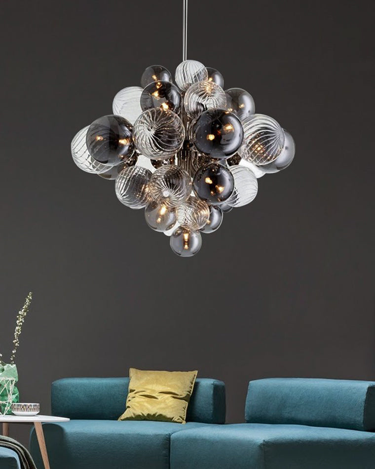 WOMO Smoked Glass Bubble Chandelier-WM2198