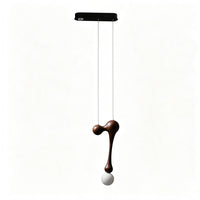 WOMO Hand‑Carved Irregular Wood Chandelier-WM3274