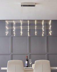 WOMO Rectangular Sculptural Chandelier-WM2200