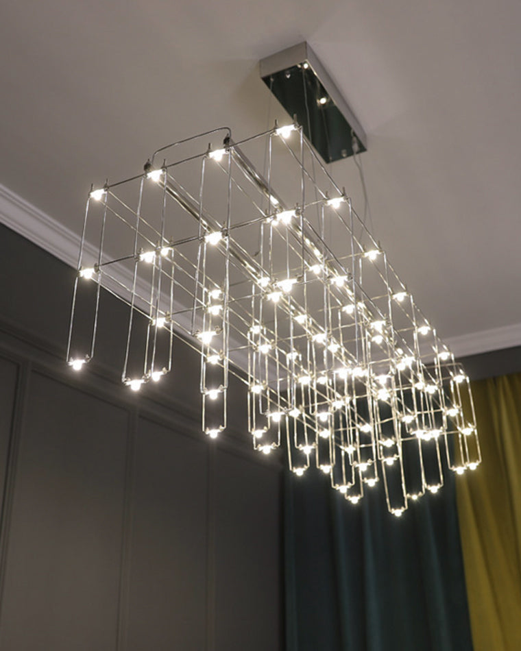 WOMO Rectangular Sculptural Chandelier-WM2200