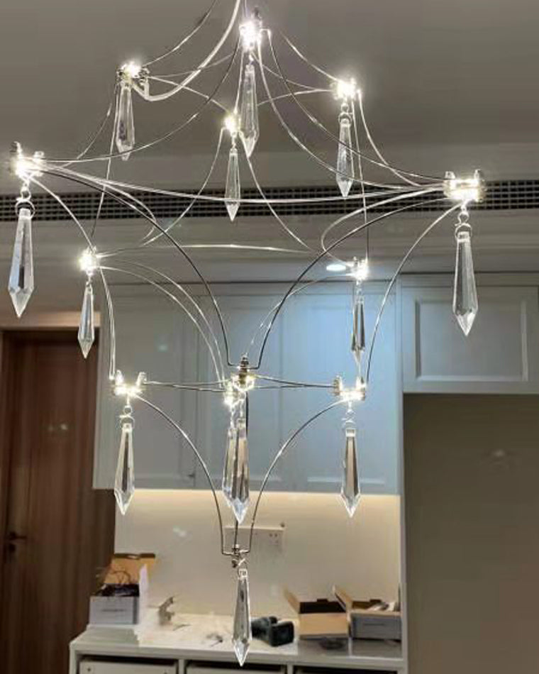 WOMO Large Sculptural Crystal Chandelier-WM2201