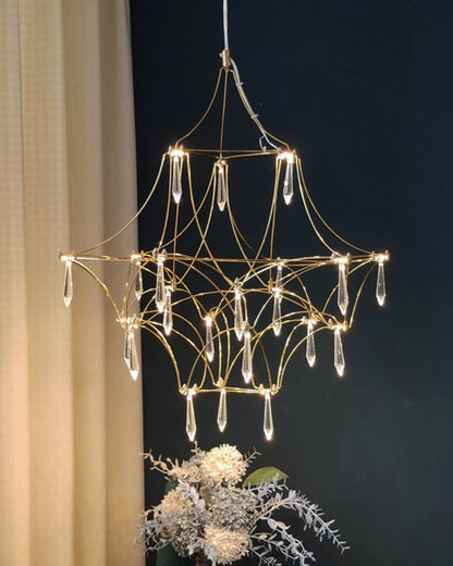 WOMO Large Sculptural Crystal Chandelier-WM2201