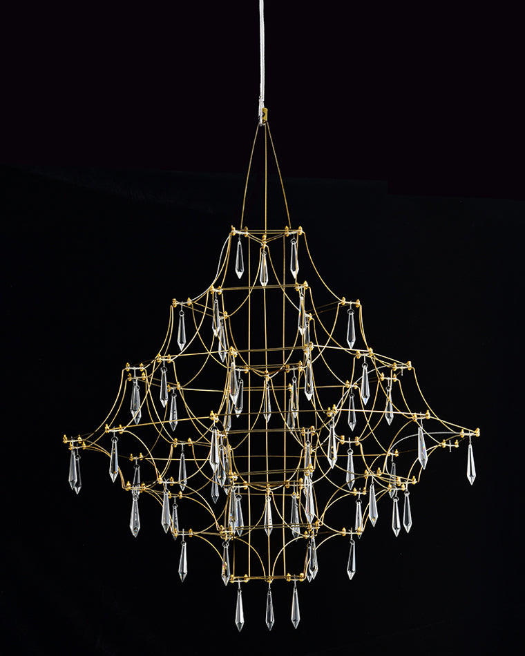 WOMO Large Sculptural Crystal Chandelier-WM2201