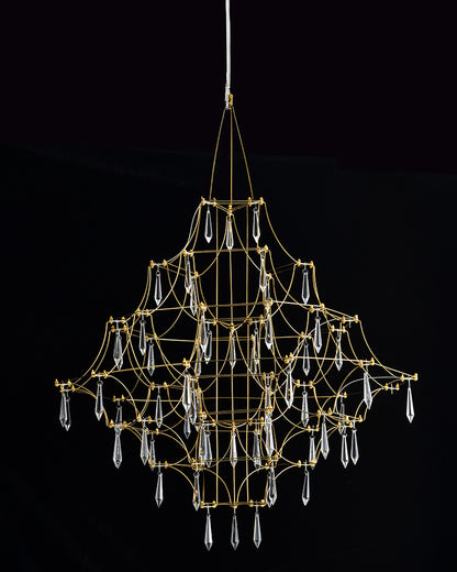 WOMO Large Sculptural Crystal Chandelier-WM2201