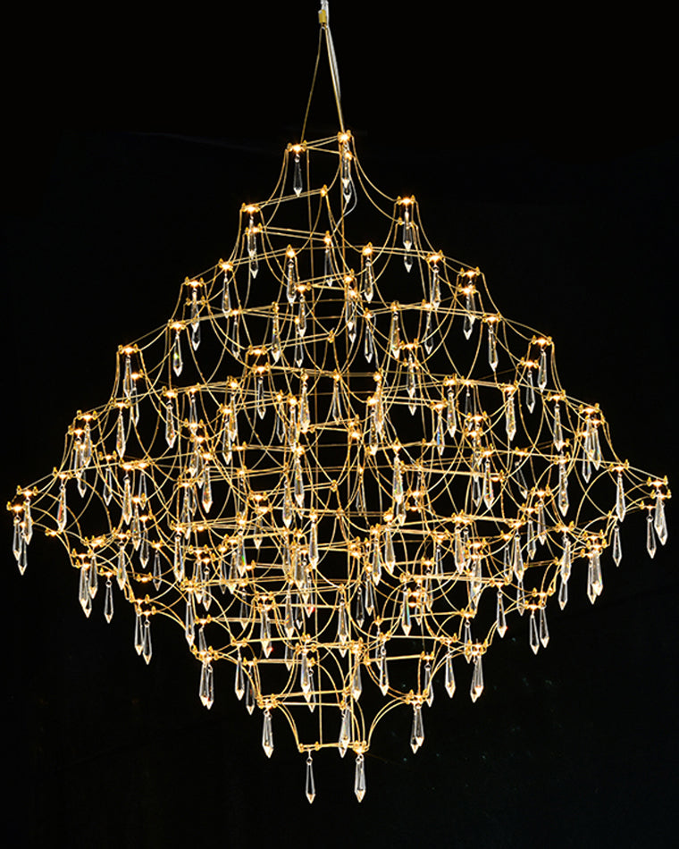 WOMO Large Sculptural Crystal Chandelier-WM2201