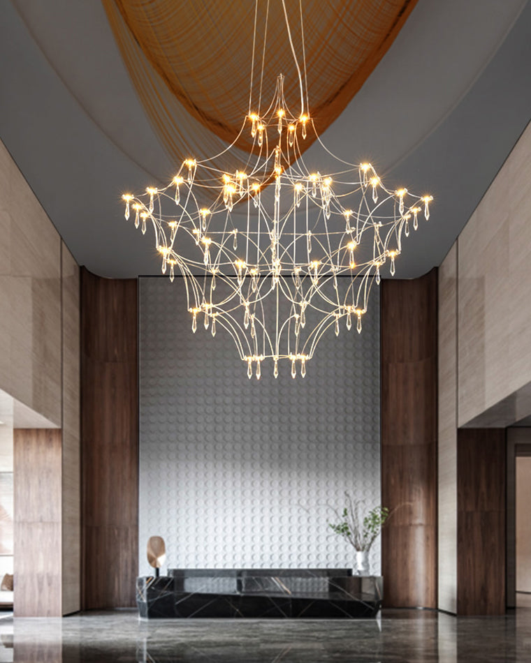 WOMO Large Sculptural Crystal Chandelier-WM2201