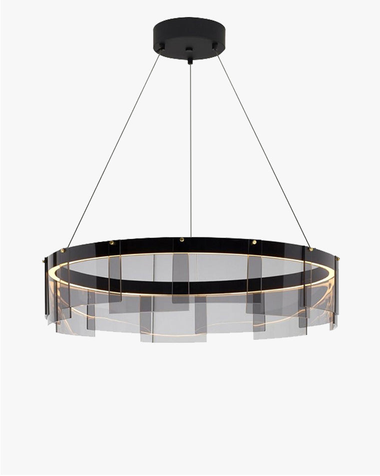 WOMO Smoked Glass Round Chandelier-WM2202