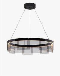 WOMO Smoked Glass Round Chandelier-WM2202