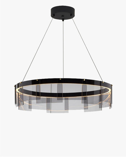 WOMO Smoked Glass Round Chandelier-WM2202