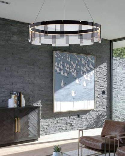 WOMO Smoked Glass Round Chandelier-WM2202