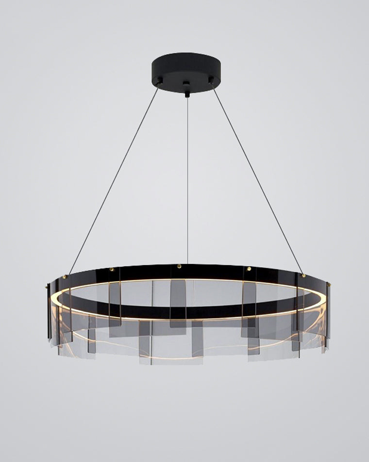 WOMO Smoked Glass Round Chandelier-WM2202