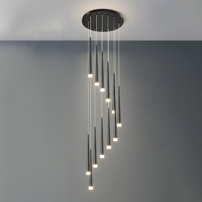 WOMO Cone Spiral Cascading Chandelier-WM2204