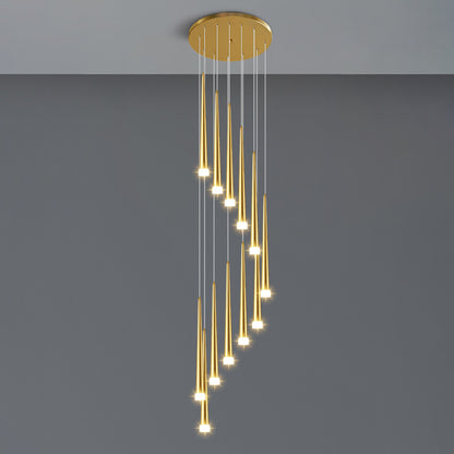 WOMO Cone Spiral Cascading Chandelier-WM2204