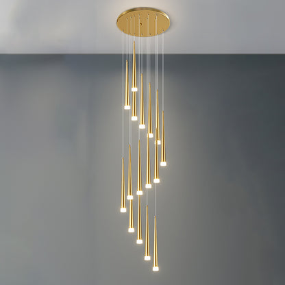 WOMO Cone Spiral Cascading Chandelier-WM2204