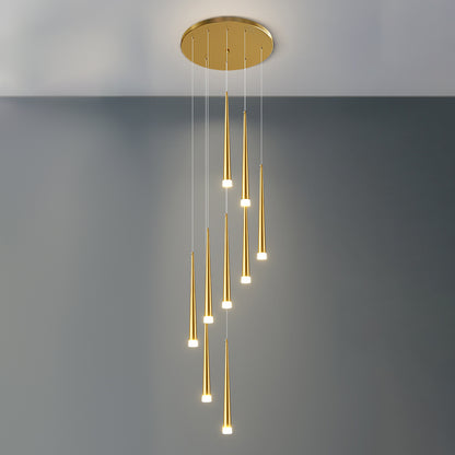 WOMO Cone Spiral Cascading Chandelier-WM2204