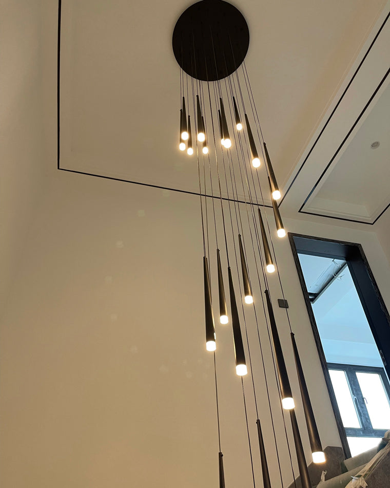 WOMO Cone Spiral Cascading Chandelier-WM2204