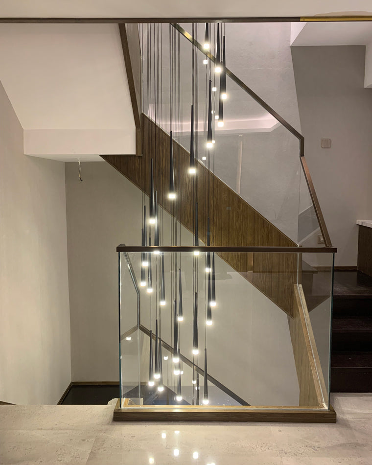 WOMO Cone Spiral Staircase Chandelier-WM2204